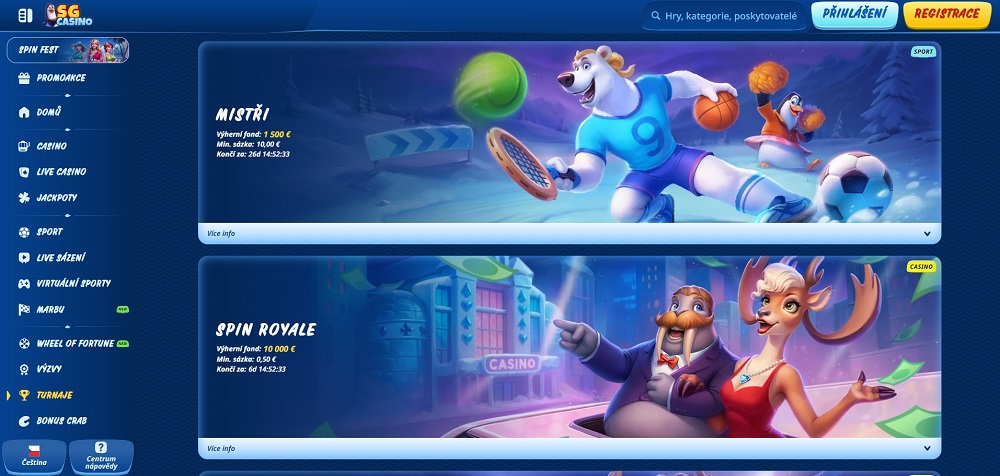 SGcasino letní turnaje