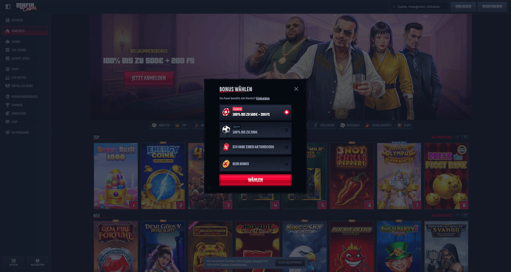 63576 MafiaCasino Registrierung