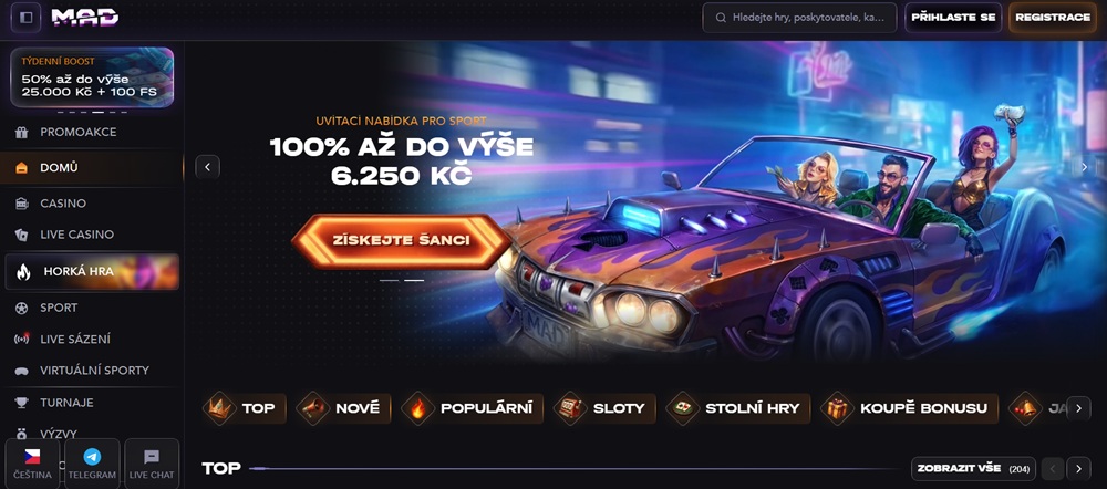 Sázková kancelář MadCasino