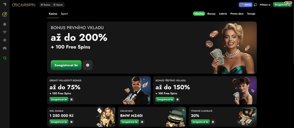 Oscarspin bonusy červen 2025