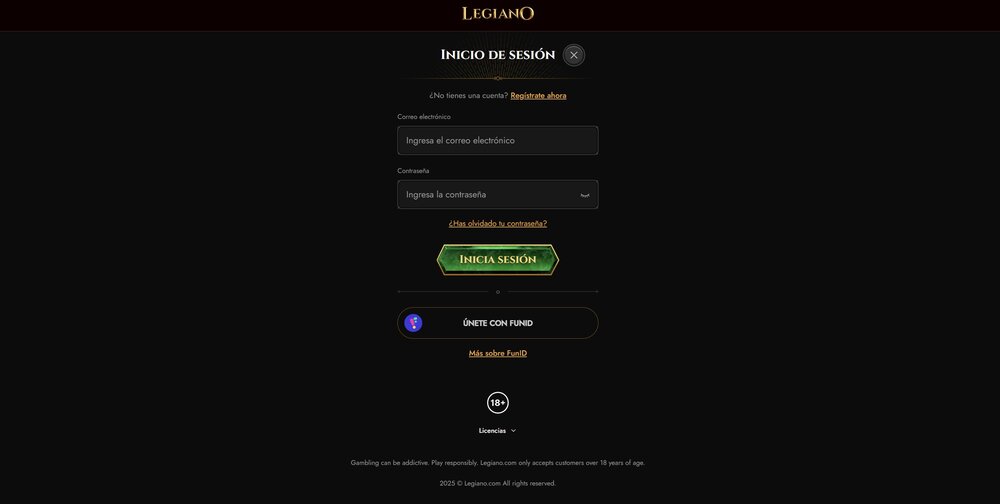 Legiano login ES