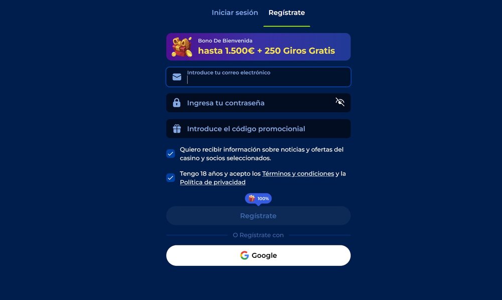 Billionairespin registro