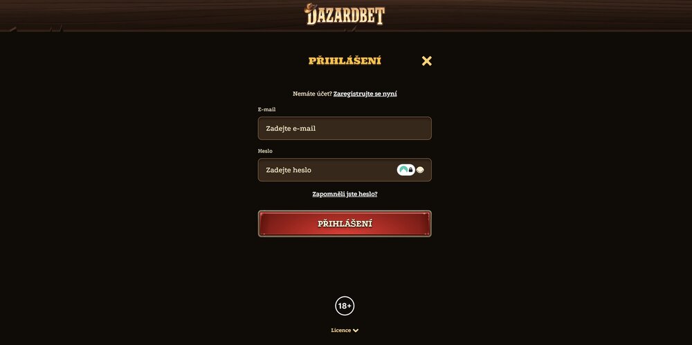 Dazardbet přihlášení