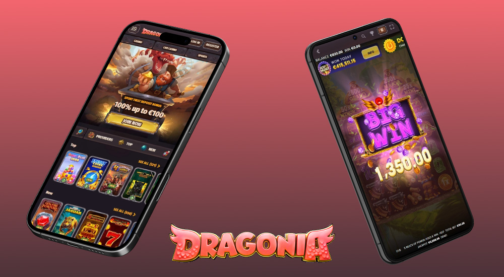 Preview of the responsive interface of the Dragonia web platform