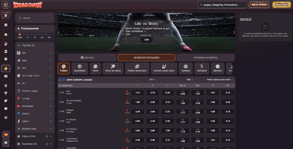 Dragonia casa de apuestas