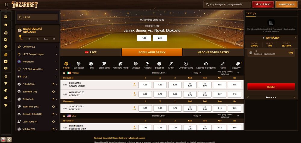 sázková kancelář dazardbet