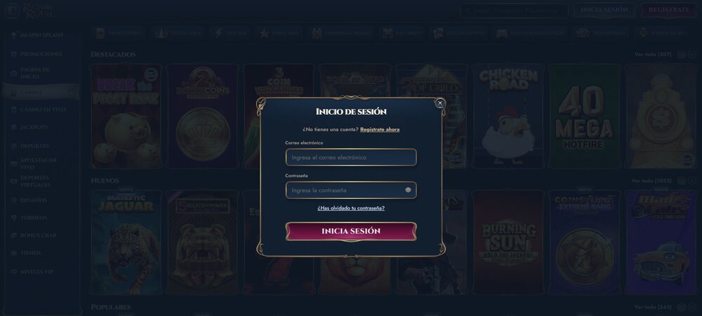 RichRoyal inicio de sesión