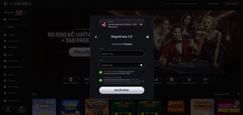 Casinova Registrierung [Vollständige Anleitung zur Erstellung eines neuen Kontos]