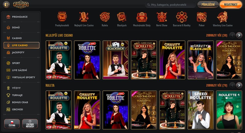 Gransino top live casino