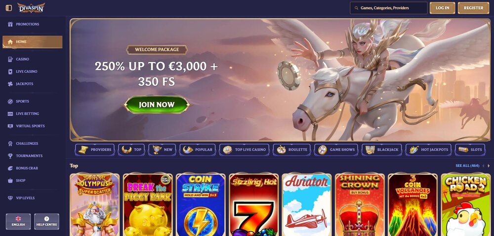 divaspin casino homepage
