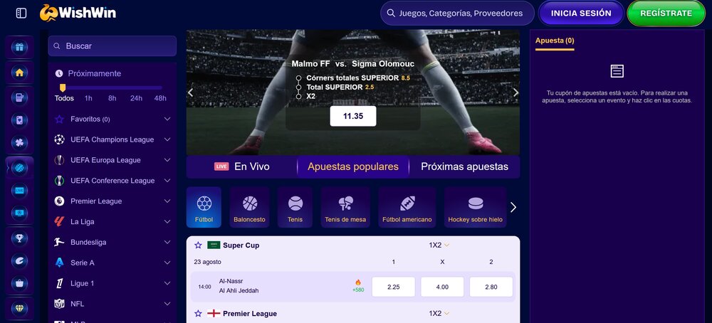 WishWin casa de apuestas