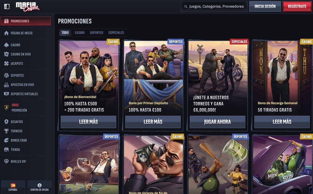 MafiaCasino bonos