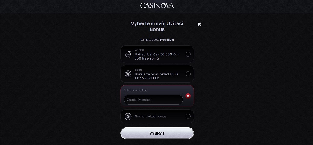 Vorschau des Registrierungsfelds mit Eingabefeld für Promo-Code