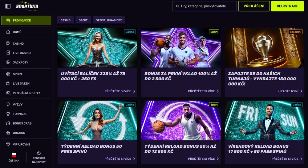 Sportuna bonusová nabídka červenec 2025