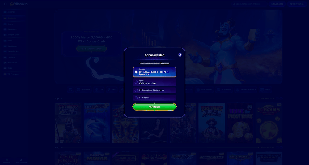 87902 WishWin Registrierung