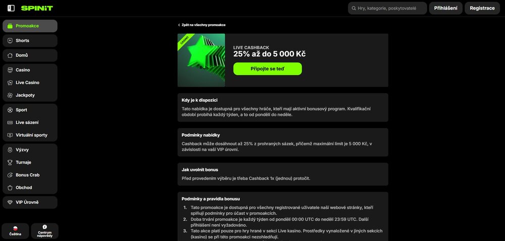 spinit live cashback