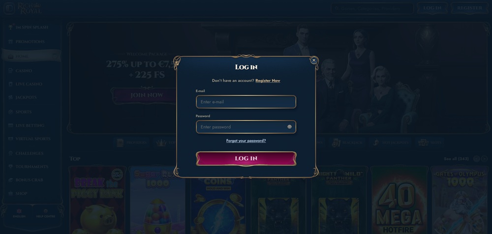 RichRoyal login