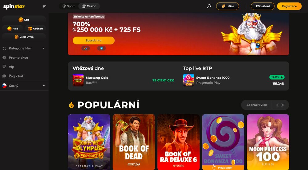 Spinstar.bet náhled webu