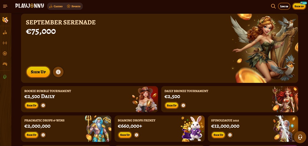 PlayJonny no deposit bonus