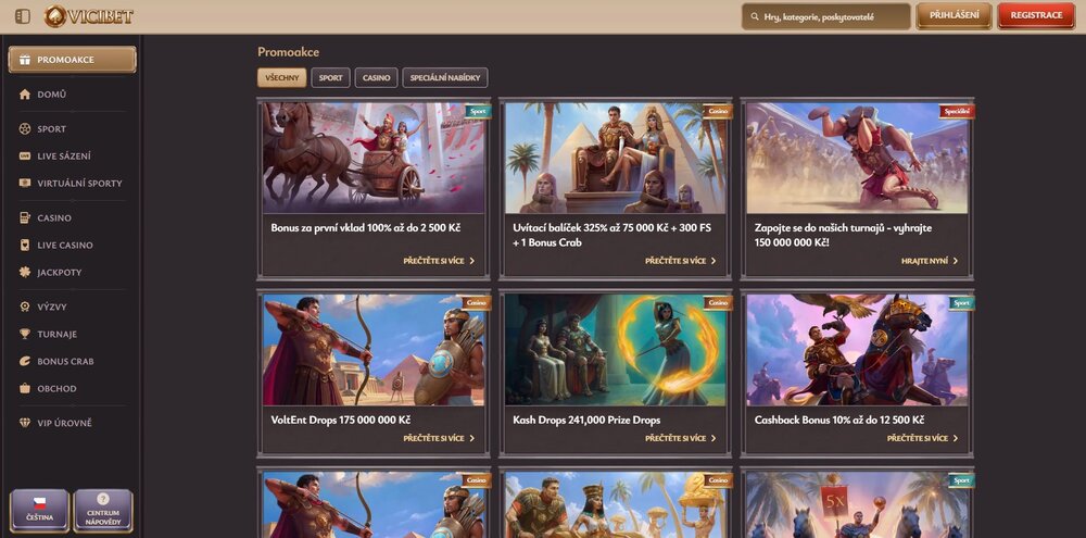 vicibet promoakce
