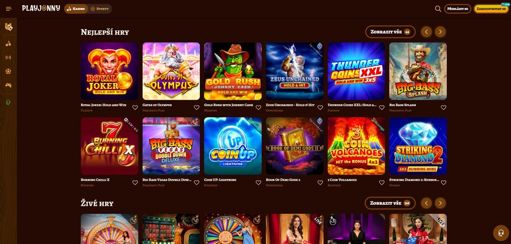 nabídka automatů v casinu playjonny