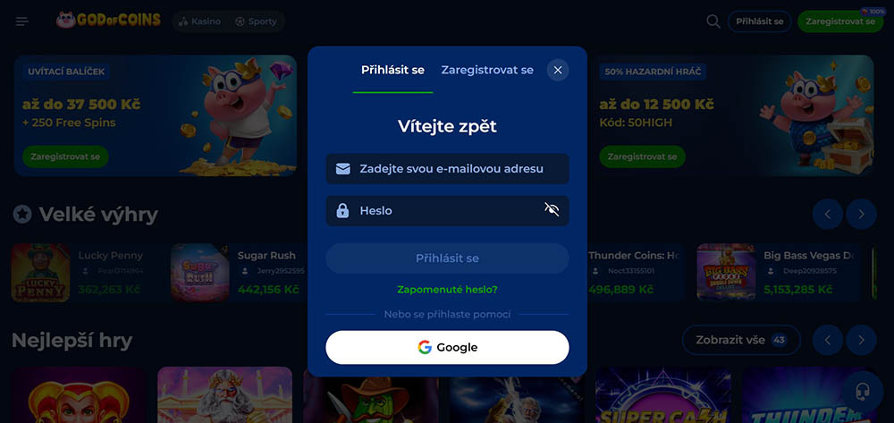 Inicio de sesión en God of Coins [Guía para iniciar sesión]