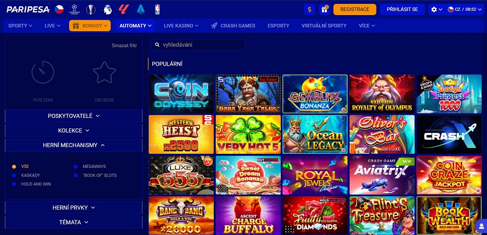 Vista previa de las tragaperras de PariPesa