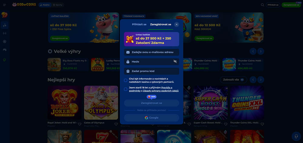 Registro en God of Coins [Guía completa para crear una cuenta nueva]