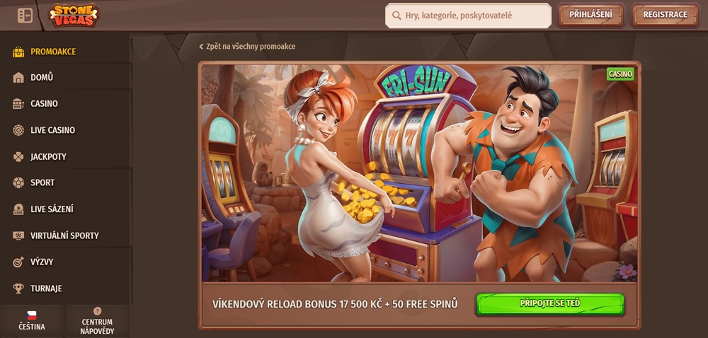 Stone Vegas pravidelné reload bonusy