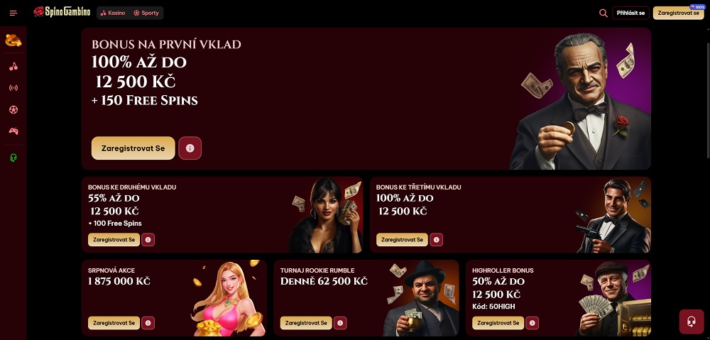 Vista previa de las bonificaciones de SpinoGambino