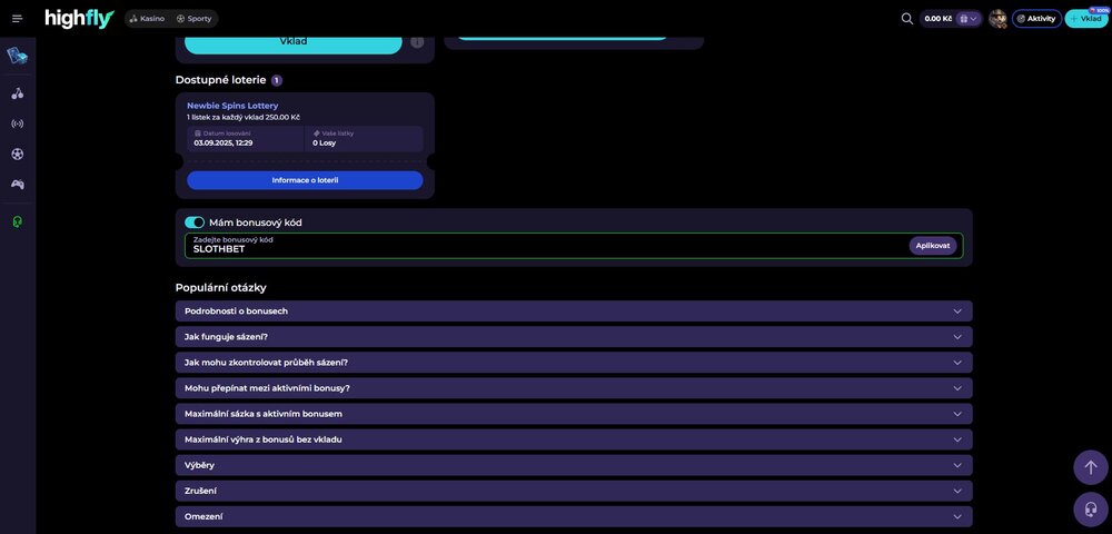 highflybet promo kód