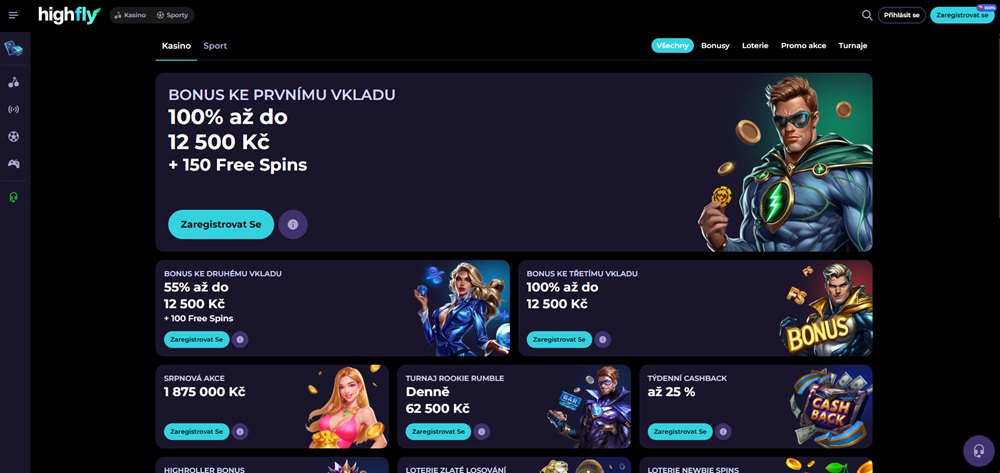 HighFlyBet reload bonusy