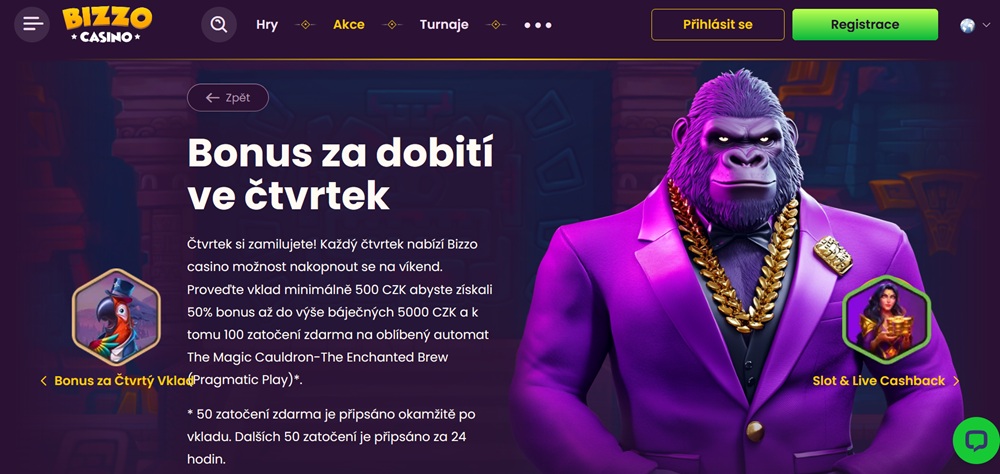 Bizzo Casino Pravidelné reload bonusy