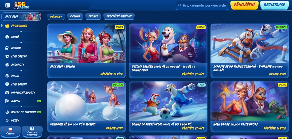  SGcasino bonusy srpen 2025