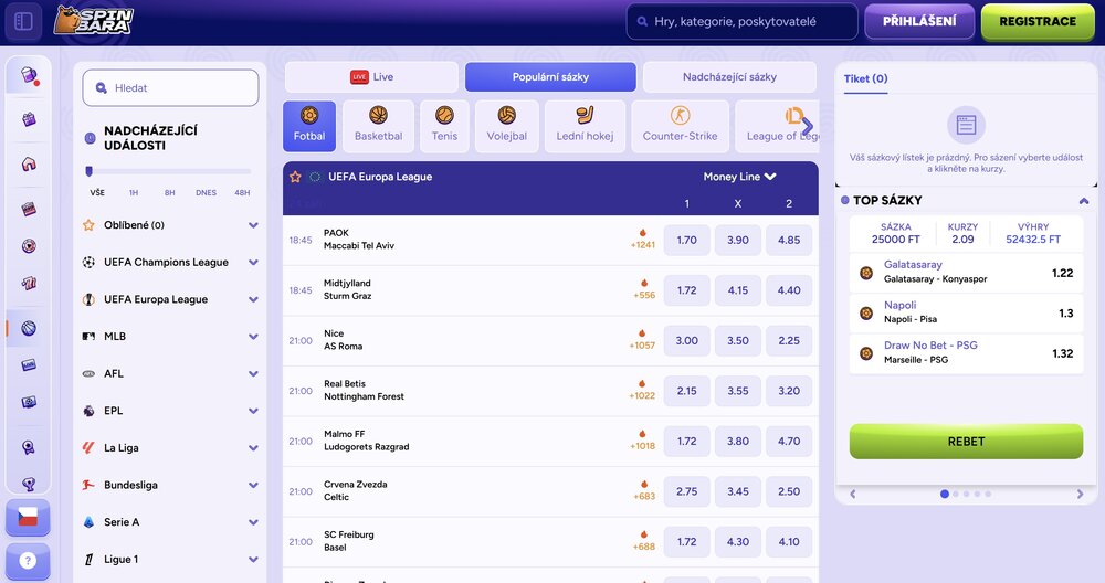 Spinbara sázková kancelář