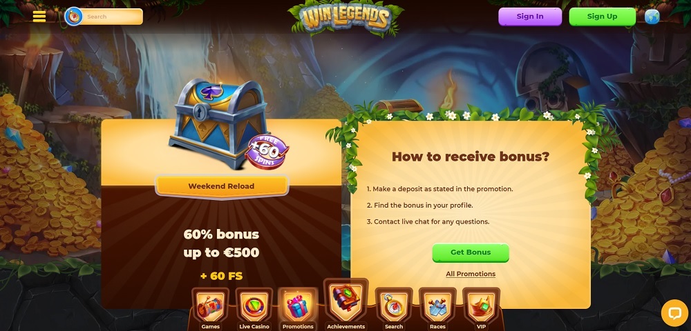 WinLegends reload bonusy náhled