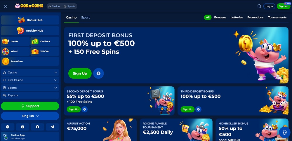 God of Coins bonuses