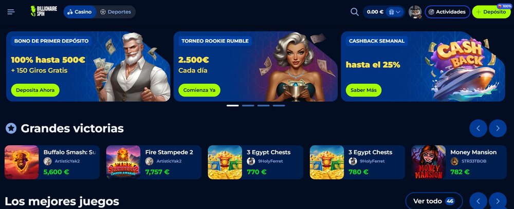 Billionairespin giros gratis