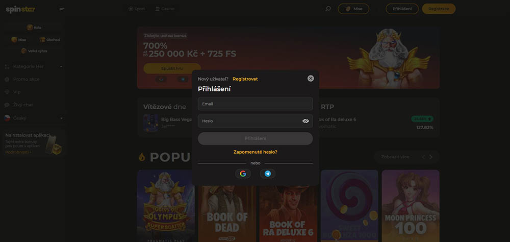 Spinstar.bet login [Návod na přihlášení]