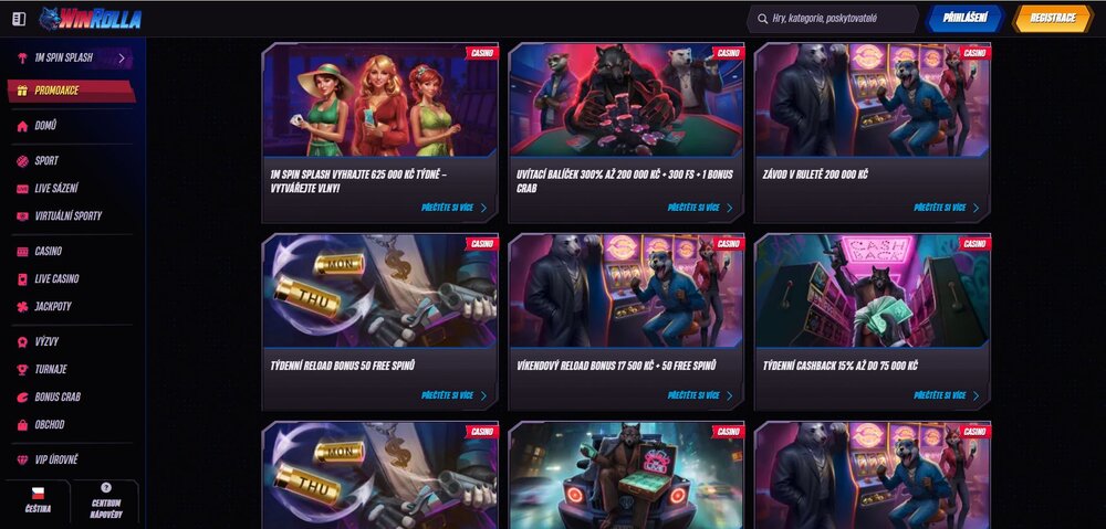 win rolla bonusová nabídka s reload bonusy