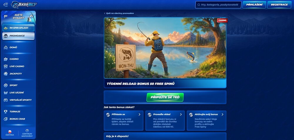 bassbet týdenní reload bonus