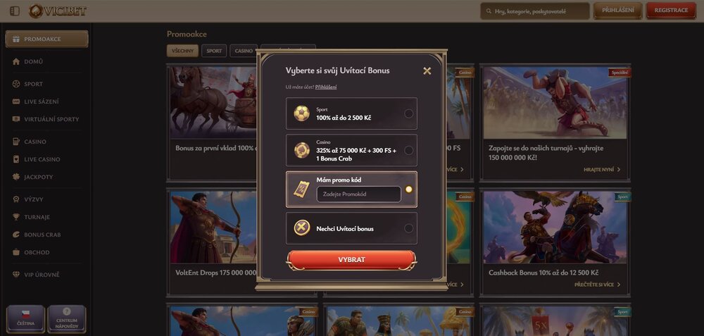 vicibet promo kód