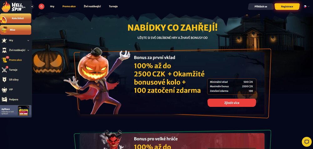 hell spin promoakce září