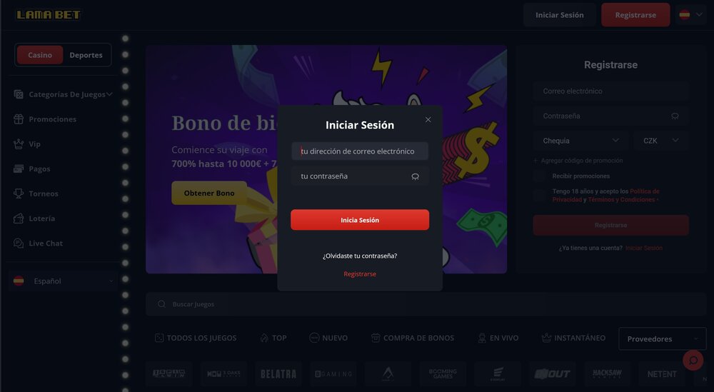 Lamabet inicio de sesión