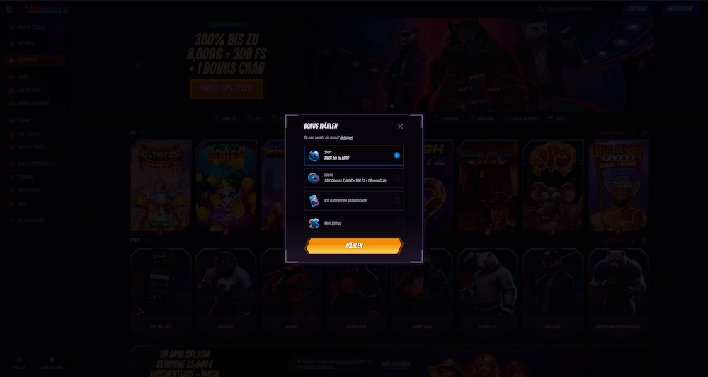 68389 Win Rolla Registrierung