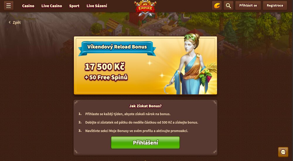 My Empire reload bonus