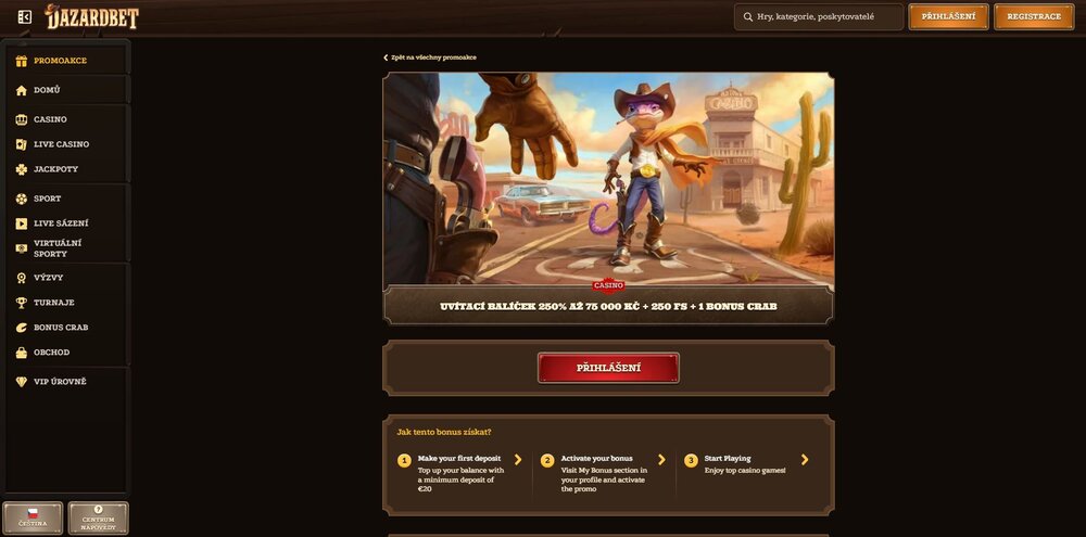 dazardbet free spiyny v uvítacím balíčku