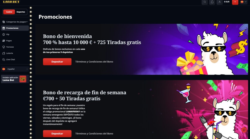 Lamabet bonificaciones