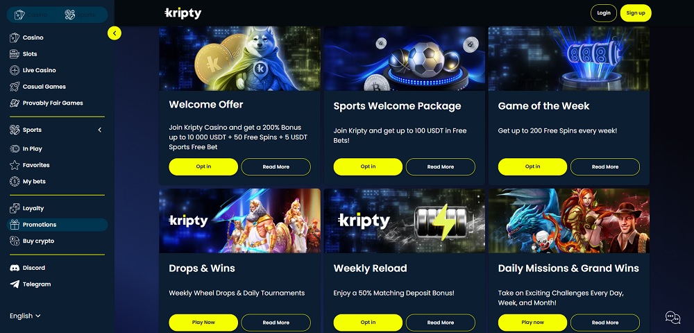 Kripty no deposit bonus náhled