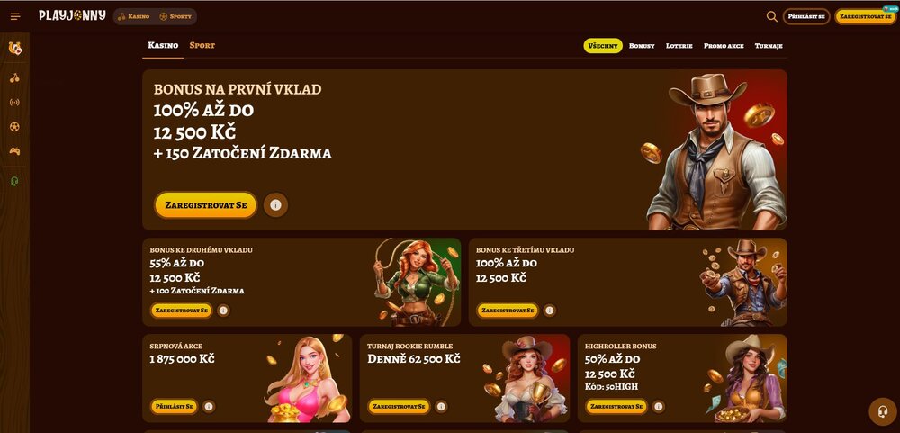 playjonny bonusová nabídka